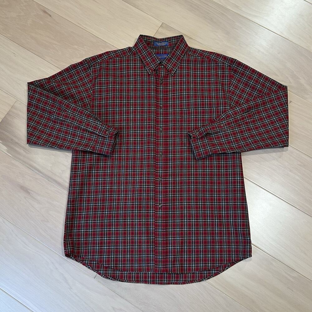 Pendleton Sir Pendleton Button Up Tartan Plaid Shirt Long Sleeve Men’s Large
